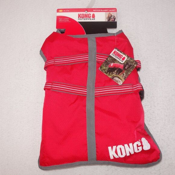 NEW Kong Dog Rip Stop Blanket Coat Jacket Water Resistant Fleece Size XS RED - Picture 3 of 8